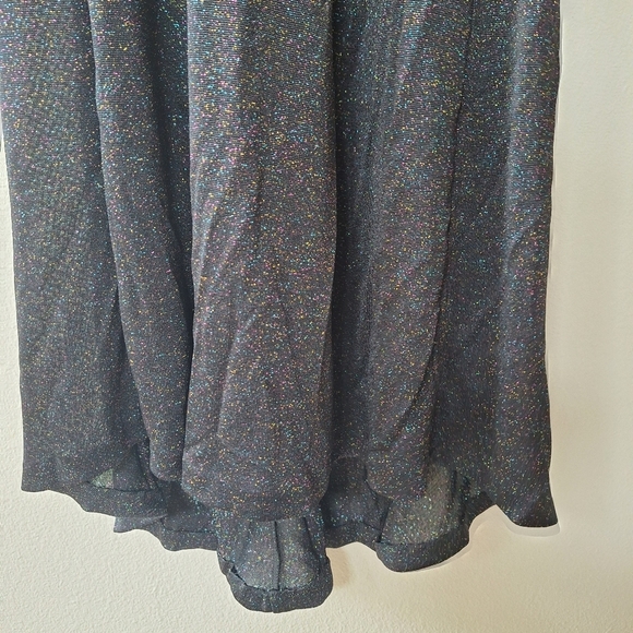 BCBG MAXAZRIA Womens Black Rainbow Sparkle Long Halter Dress. Size S - Picture 5 of 10